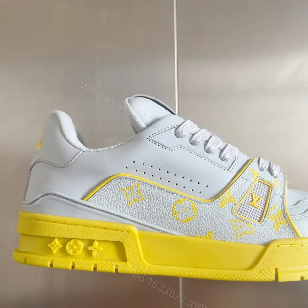 View 3 of Bold Leather High-Top Sneakers with LV Accents