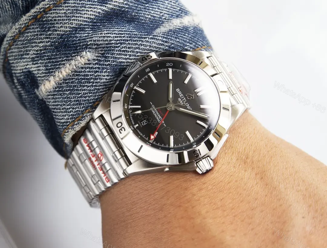 View 5 of Breitling Chronomat GMT 40 Replica Steel Bracelet 40MM Premium A32398101M1A1