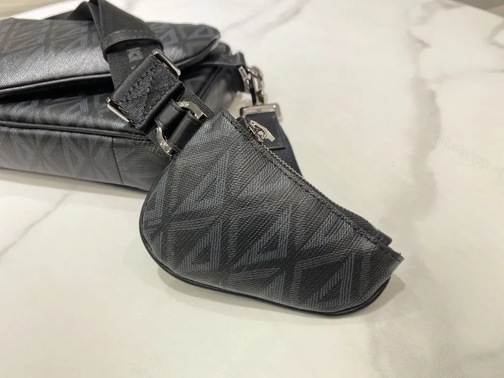 View 6 of Patterned Black Crossbody Bag â€“ Dior Detailing, Modern & Versatile