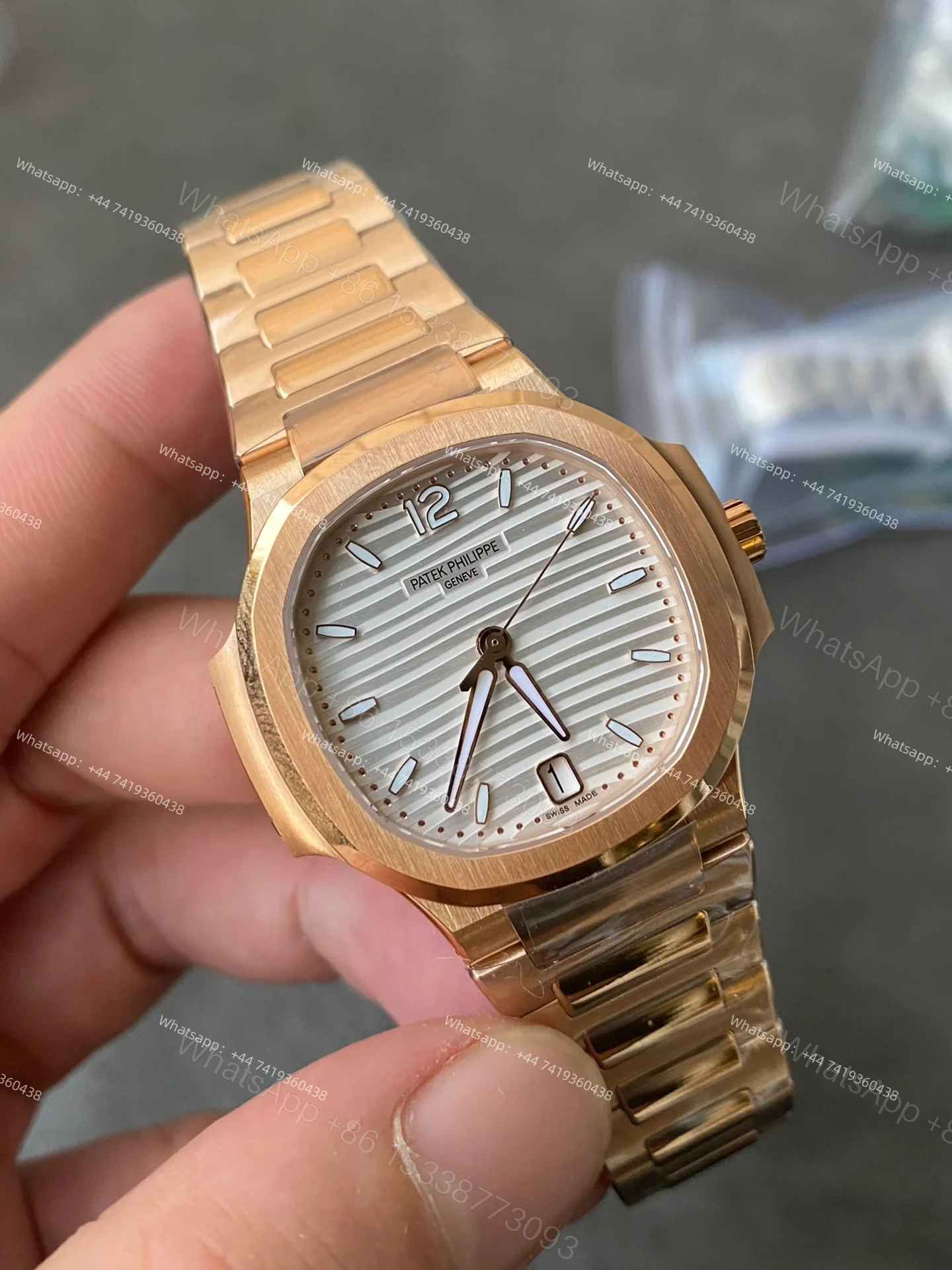 View 5 of Patek Philippe Super Clone Nautilus 7118/1R-001 Rose Gold 35.2mm