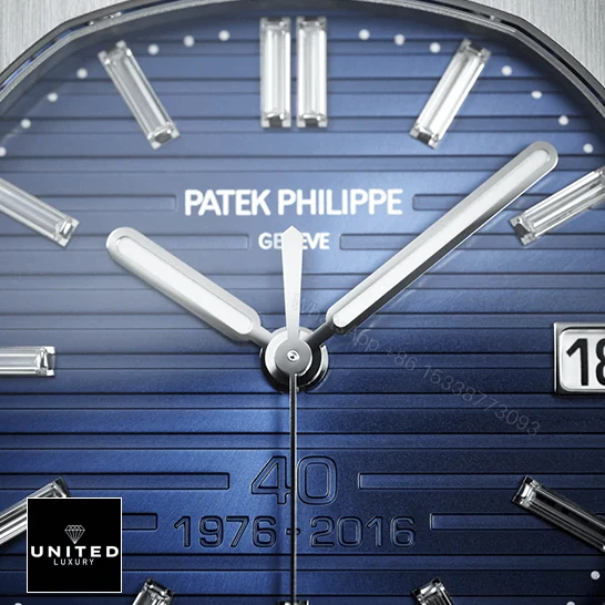 View 8 of Patek Philippe Nautilus Platinum Blue Replica
