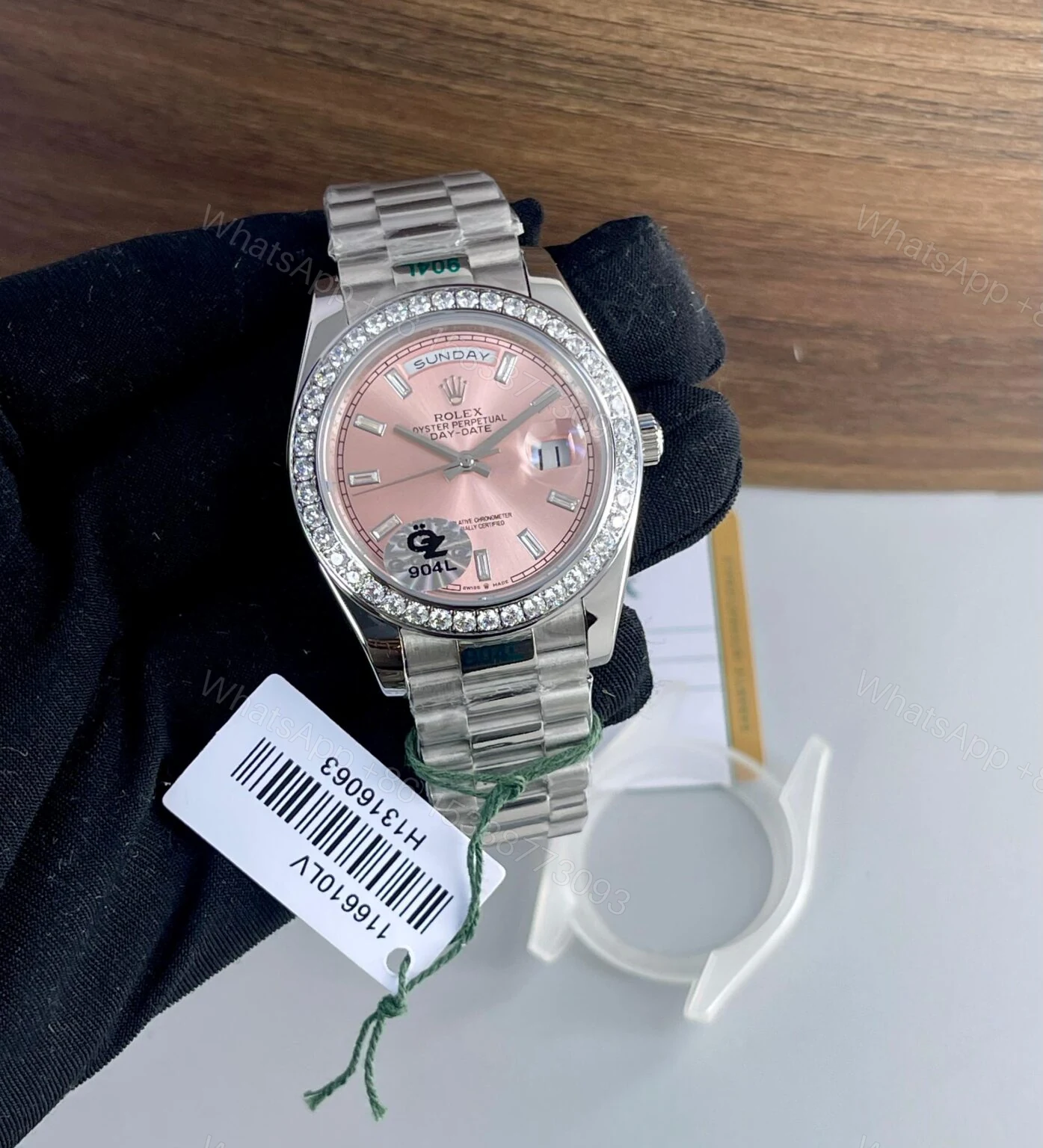 View 4 of Rolex Day-Date Ring Diamond Pink 40MM Automatic