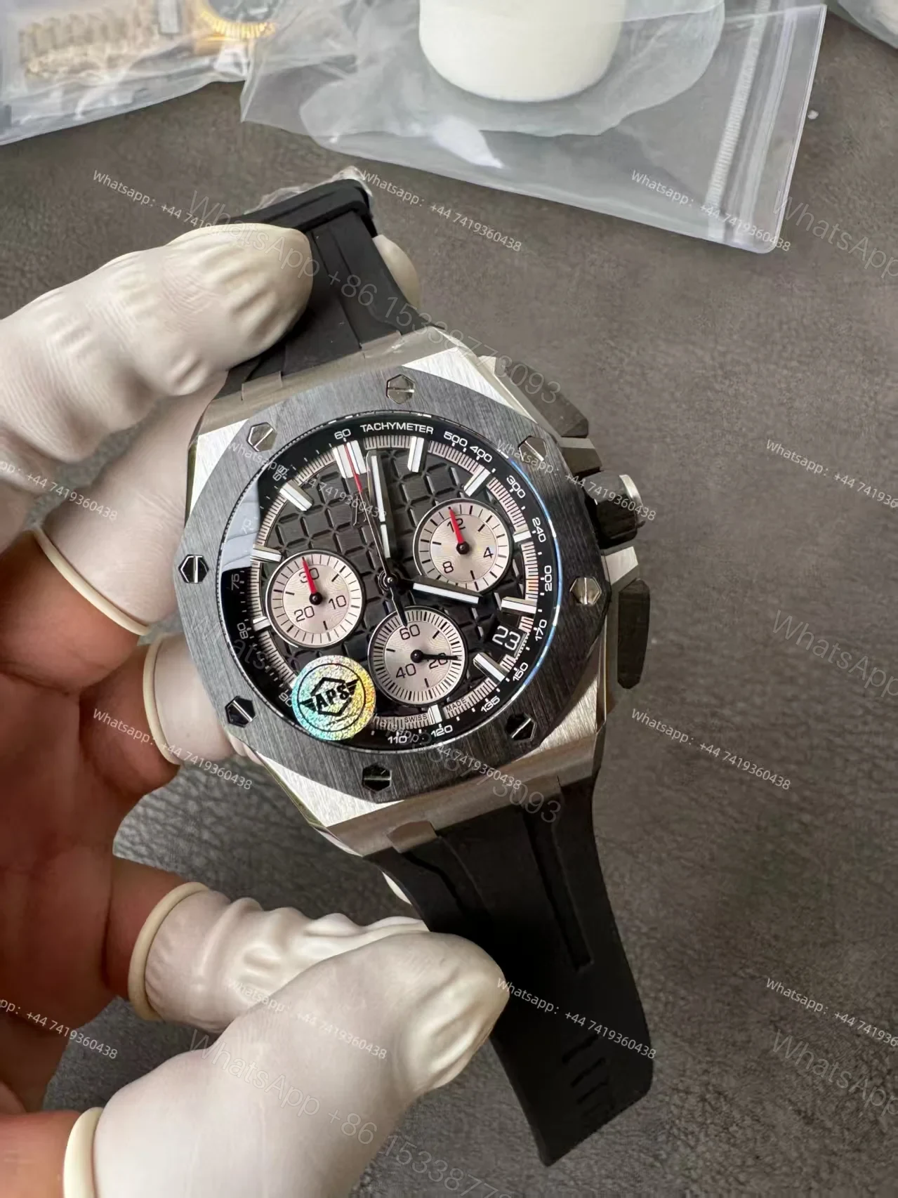 View 4 of Audemars Piguet Super Clone Royal Oak Offshore Black Dial 26420 Chronograph 43mm