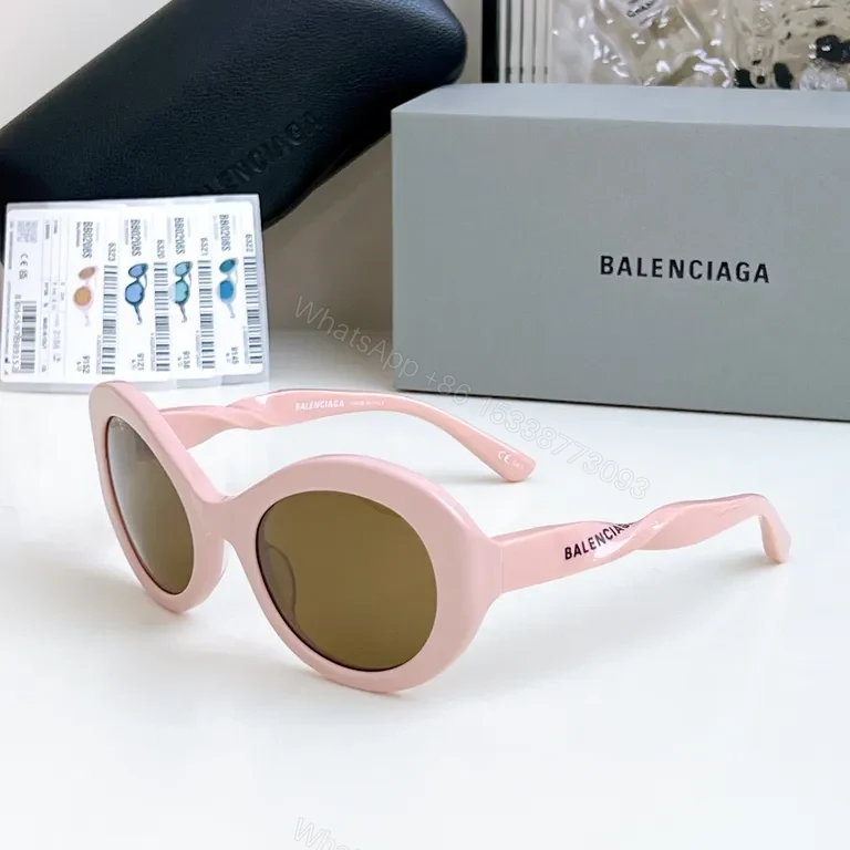 Chic Pink Round Sunglasses – Balenciaga-Style, All-Day Comfort — view 1