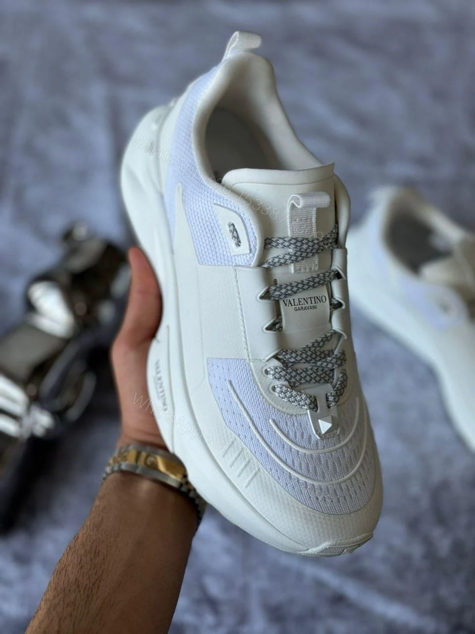 View 2 of Valentino Garavani True Act Lace-Up Sneakers