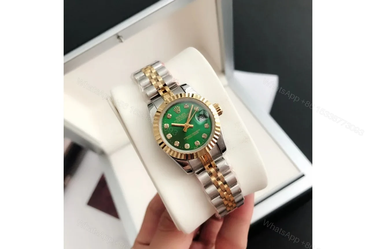 View 6 of Replica Rolex Datejust RG/SS Jub Green/Dial 36/28 mm