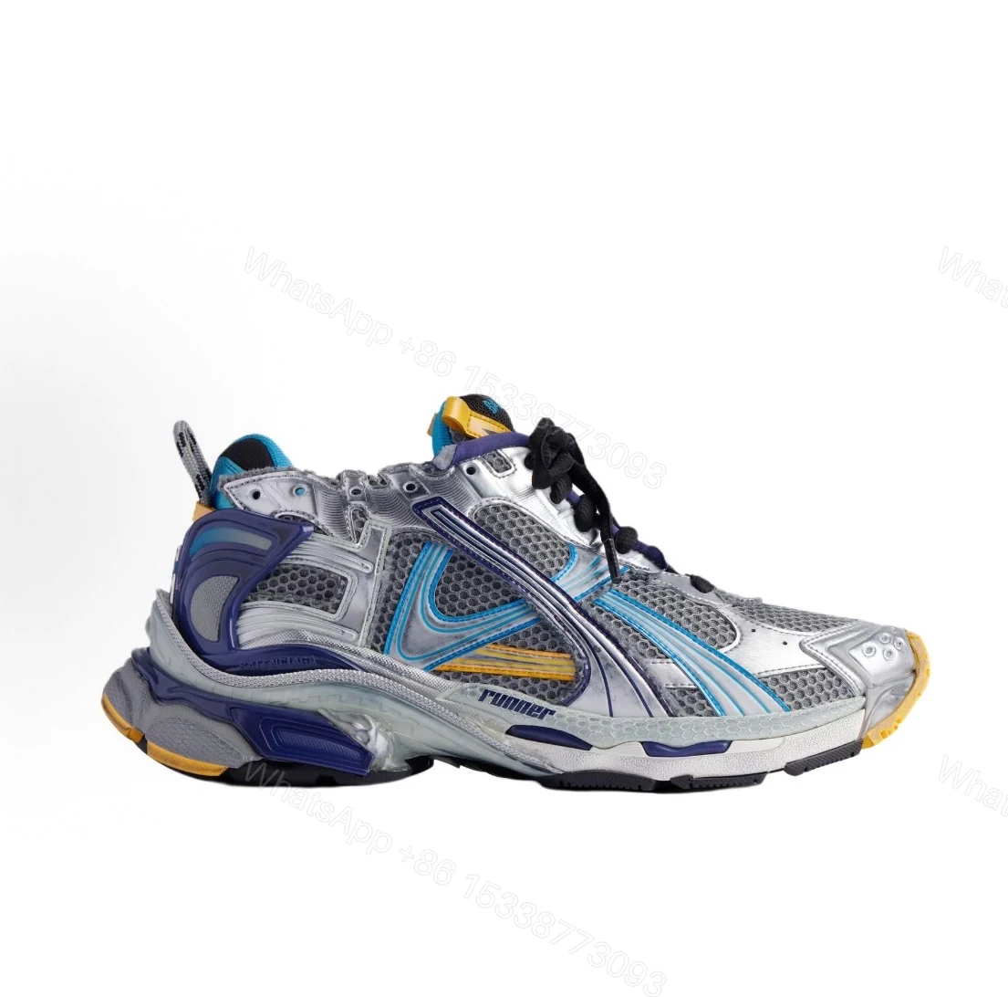 Balenciaga Runner Grey Blue Orange Aqua 772774W3RMU1474 — view 2