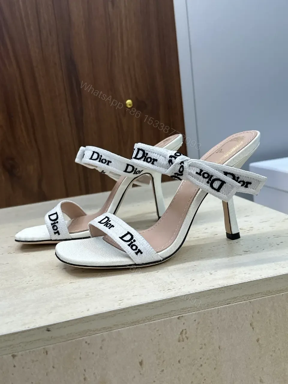 View 8 of Lightweight Strappy Heels: Open-Toe Slingback Kitten Heel, Couture Style