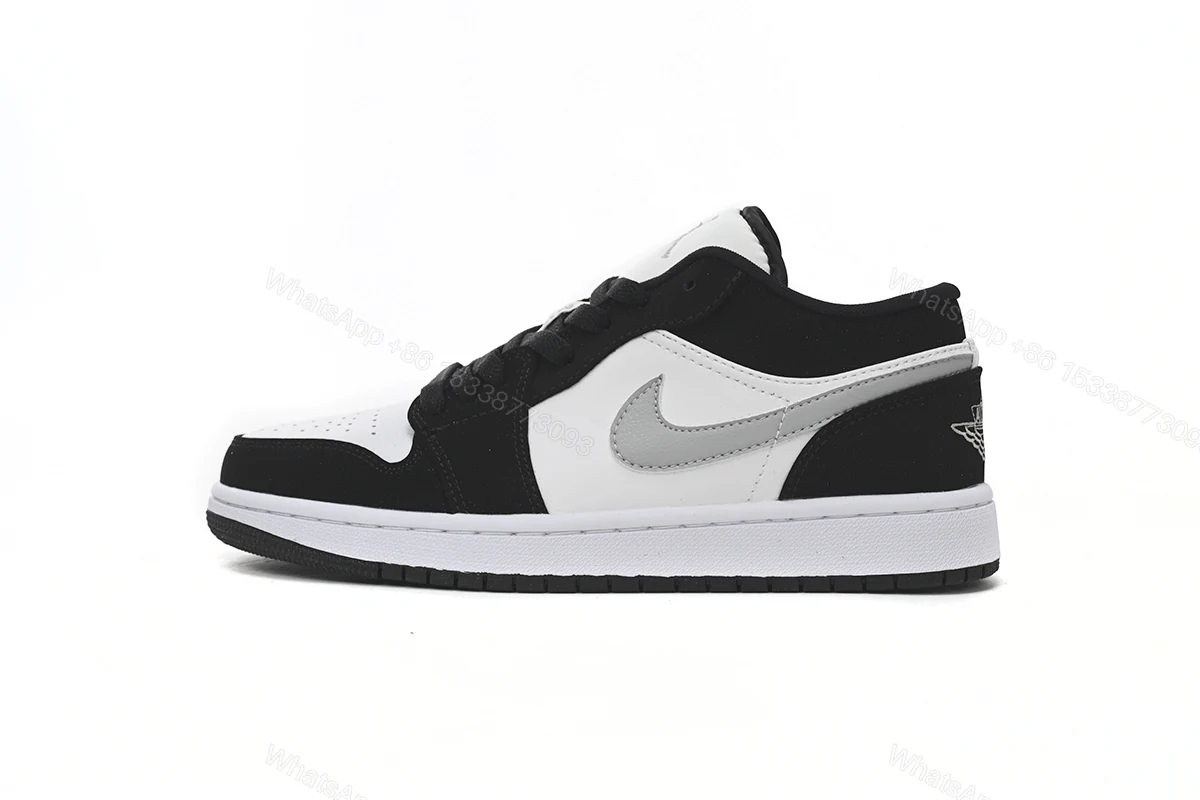 View 12 of Air Jordan 1 Low Black and White Gray 552780-018