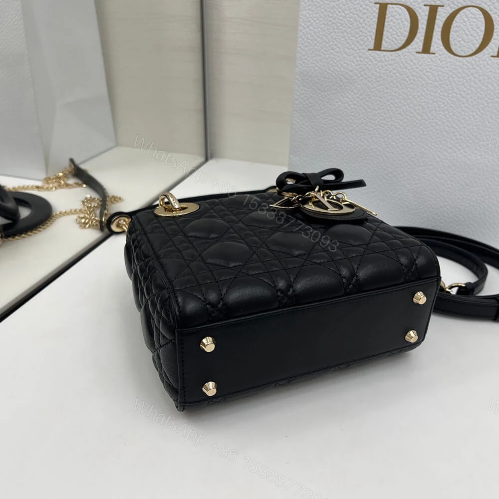 View 5 of Dior Mini Lady Dior Bag with Chain(HIGH-END GRADE)