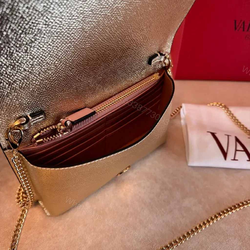 View 7 of Metallic Shine Crossbody in Luxe Style - Compact Night Bag