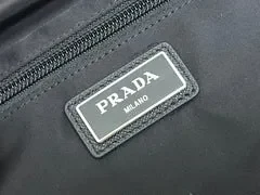 View 3 of SHOULDER BAG 27 IN BLACK RE-NYLON TRIANGLE LOGO