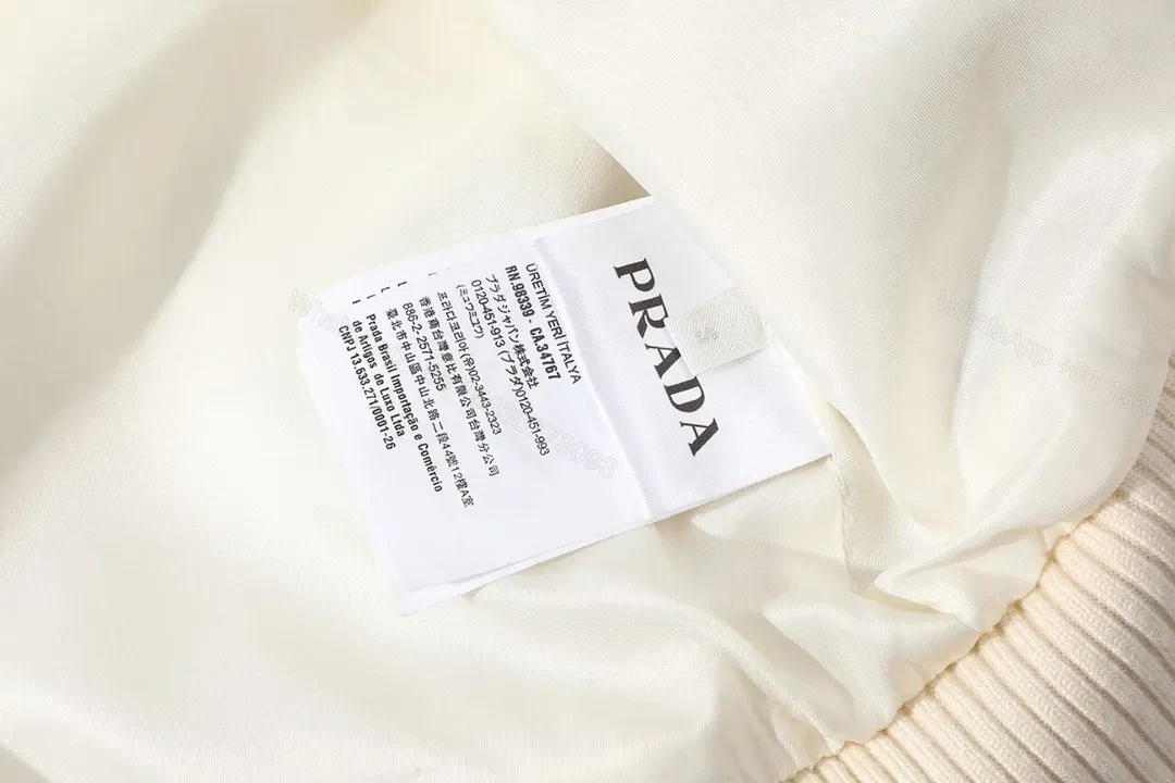 View 3 of Crisp Off-White Varsity Jacket with Bold Lettering