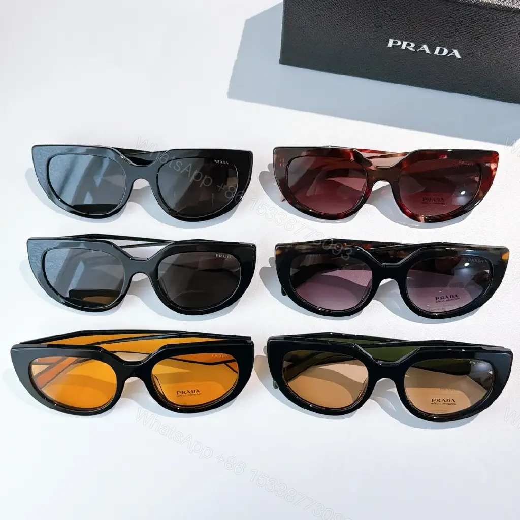 View 10 of Black Cat-Eye Oversized Sunglasses Gold Branding, Prada Milano