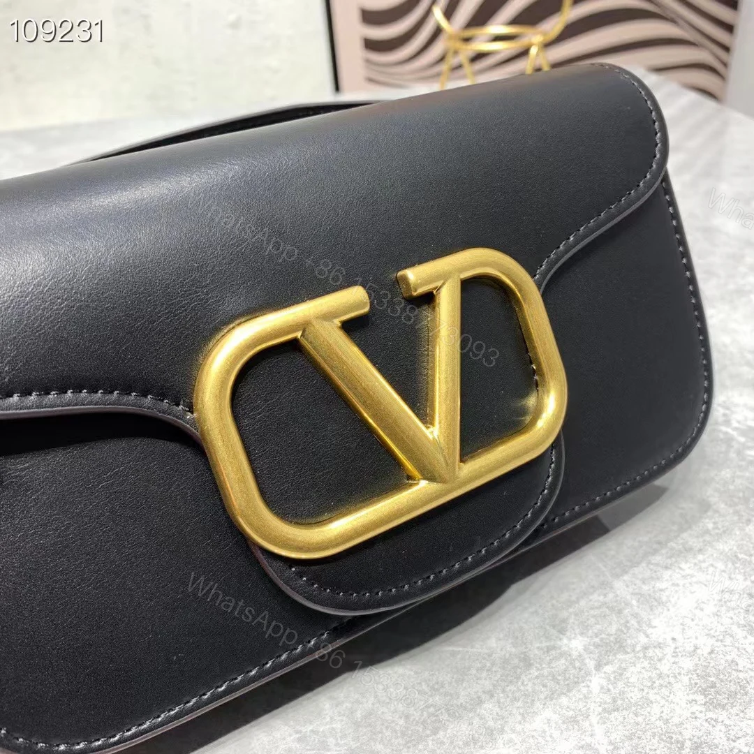 View 3 of VALENTINO LOC? SMALL SHOULDER BAG IN CALFSKIN BLACK 1W2B0K53ZXL0NO