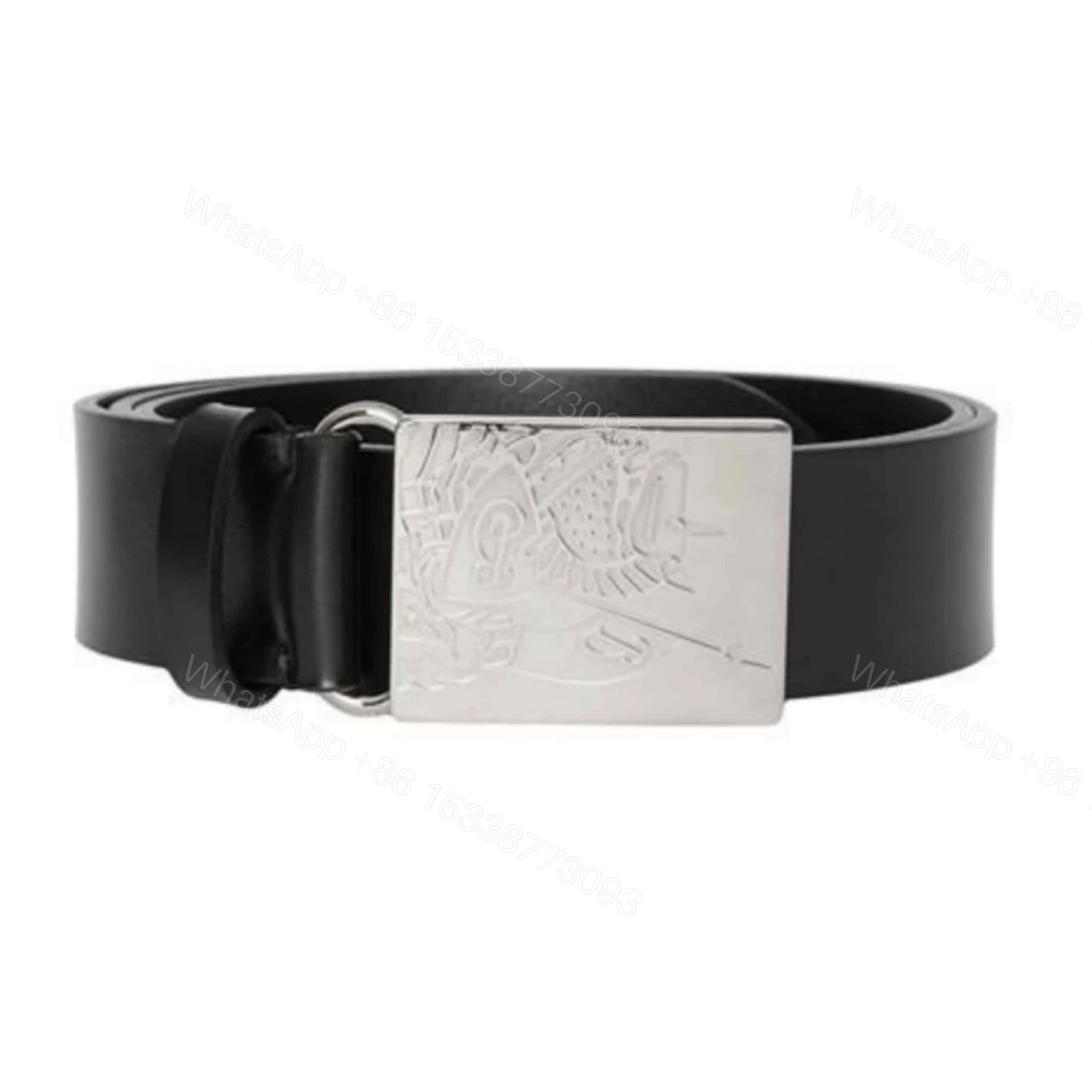 BURBERRY BLACK MEN’S LUKE LEATHER BELT – B24 — view 1