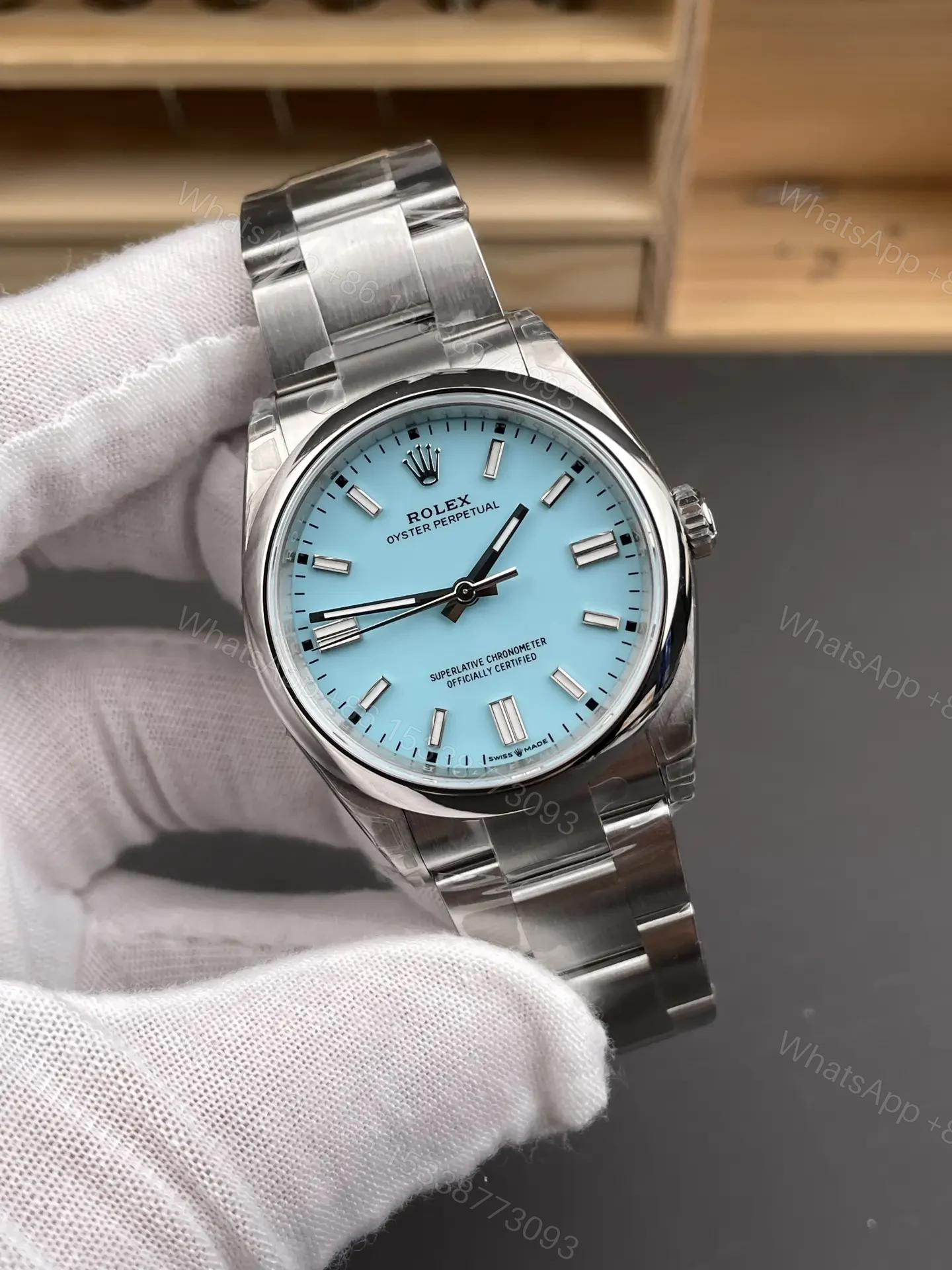 View 2 of Rolex Oyster Perpetual 36 Stainless Steel Turquoise 126000-0006
