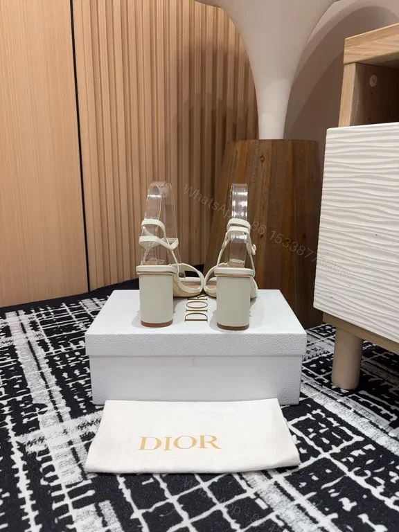 View 9 of Chic Clear-Strap Sandals: Modern Dior-Inspired Couture Style