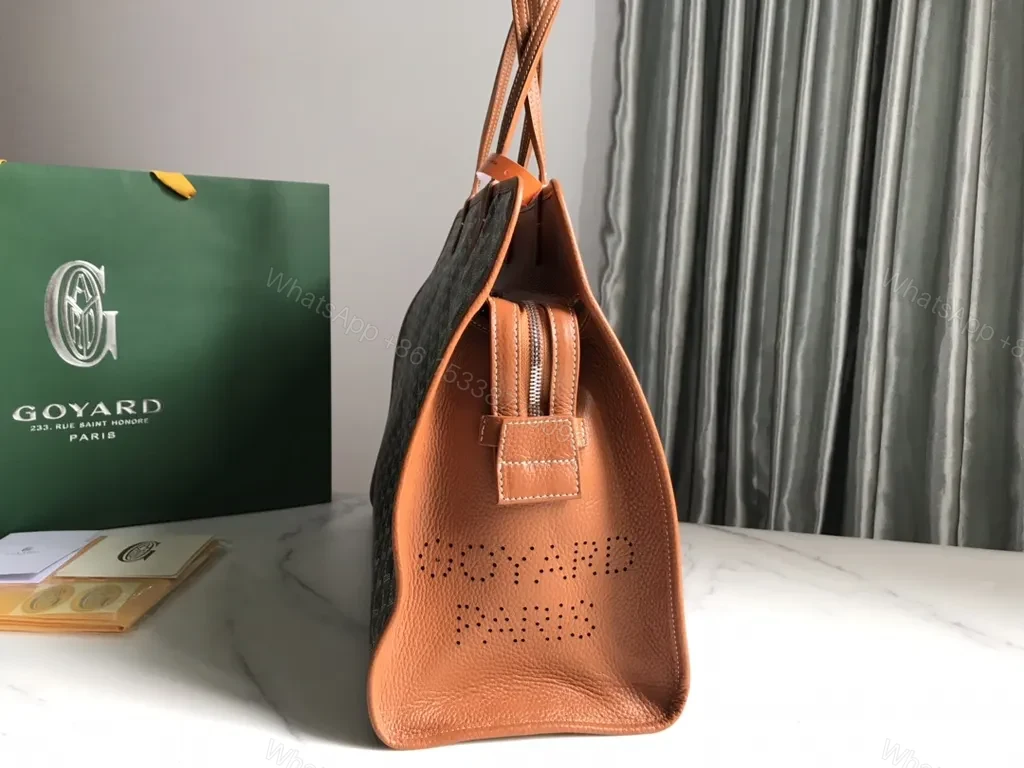 View 3 of Patterned Luxury Tote with Signature Goyard Frame Tote