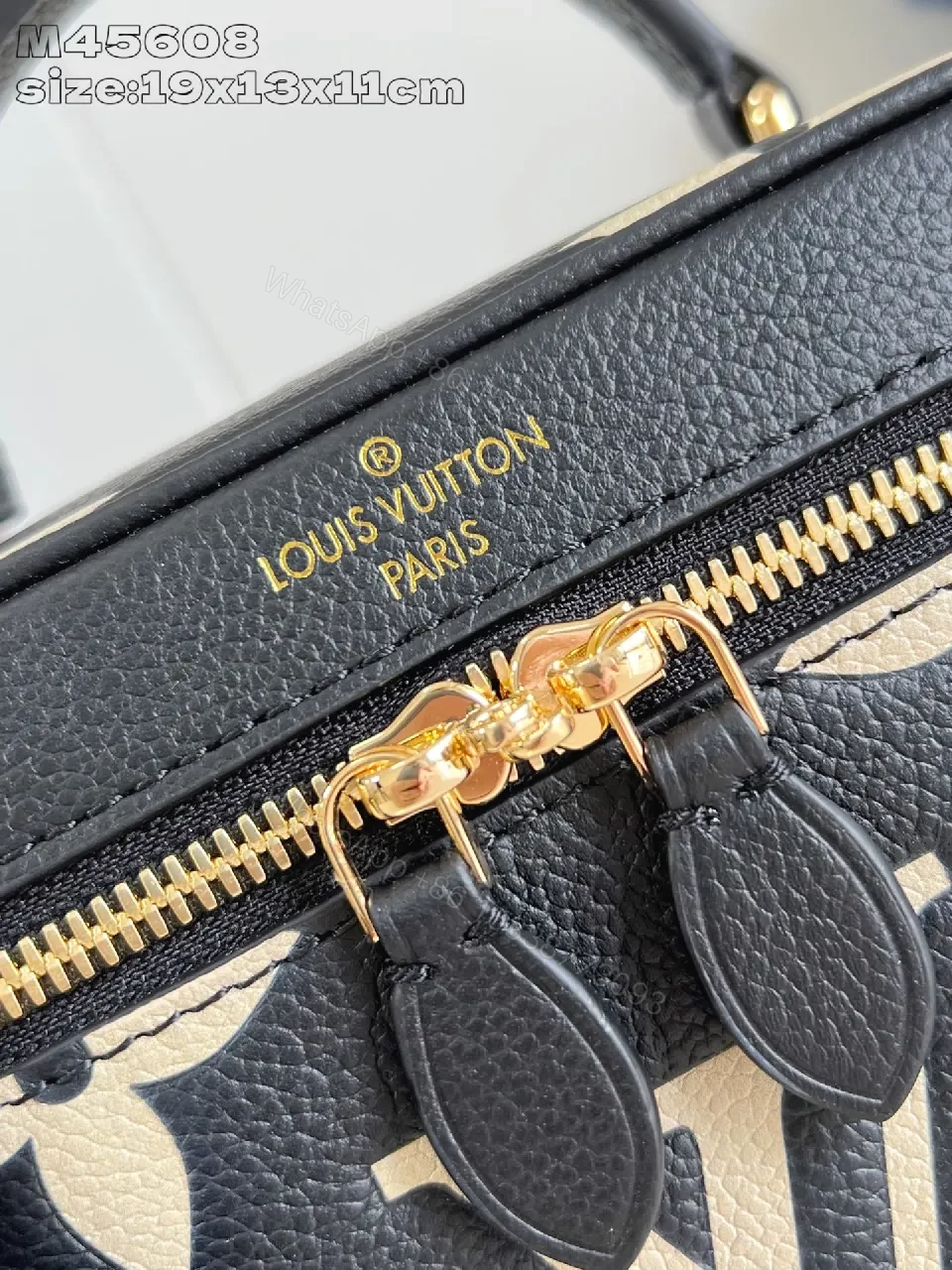 View 4 of Monogram Crossbody: Structured Pebble Leather, Gold Hardware