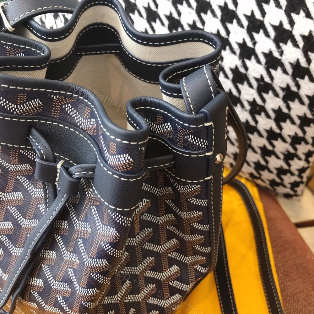 View 8 of 高仿Goyard*PEFLOT1抽繩水桶包深藍色免檢版