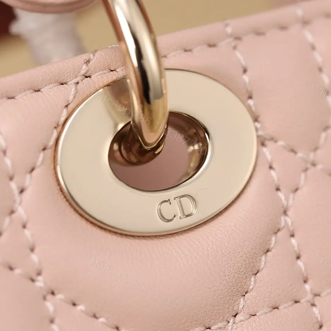 View 20 of 高仿Dior*LadyDJoy系列S0910M84P小羊皮戴妃包沙粉色Mini免檢版