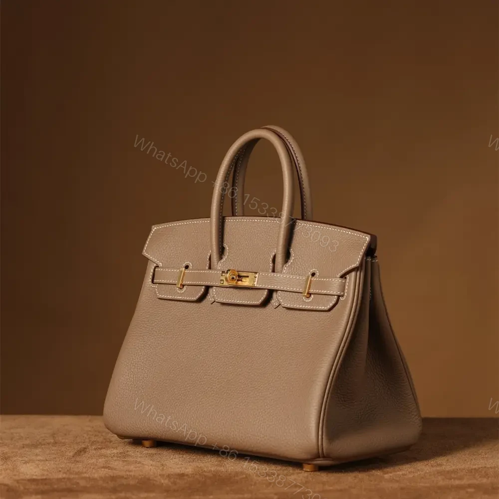View 5 of 高仿Hermes*Birkin25大象灰金扣免檢版