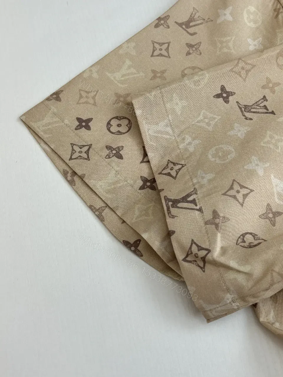 View 2 of Beige Louis Vuitton Monogram Shirt, Regular Fit, Button-Front Shirt