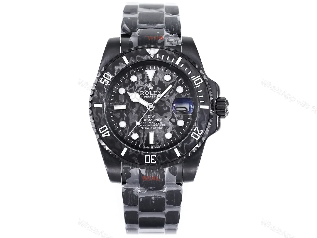 Rolex Submariner DIW Carbon Fiber Black Dial Custom Watch 40mm Ultimate Edition RG-ROLEX-SUB-DIW-CARBON-GRN-40 — view 1