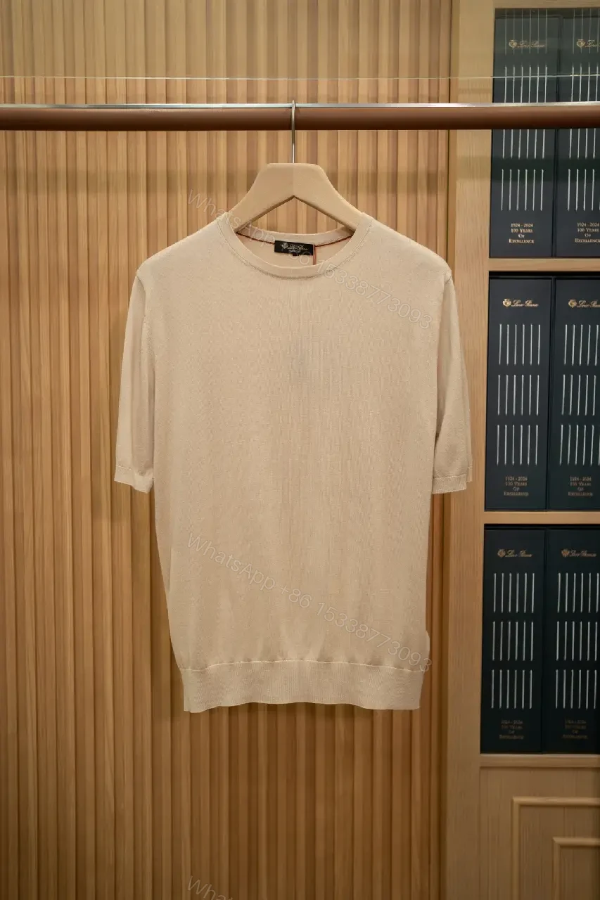 View 10 of Off-White Knit Short-Sleeve Crew Neck Sweater, Smooth Texture