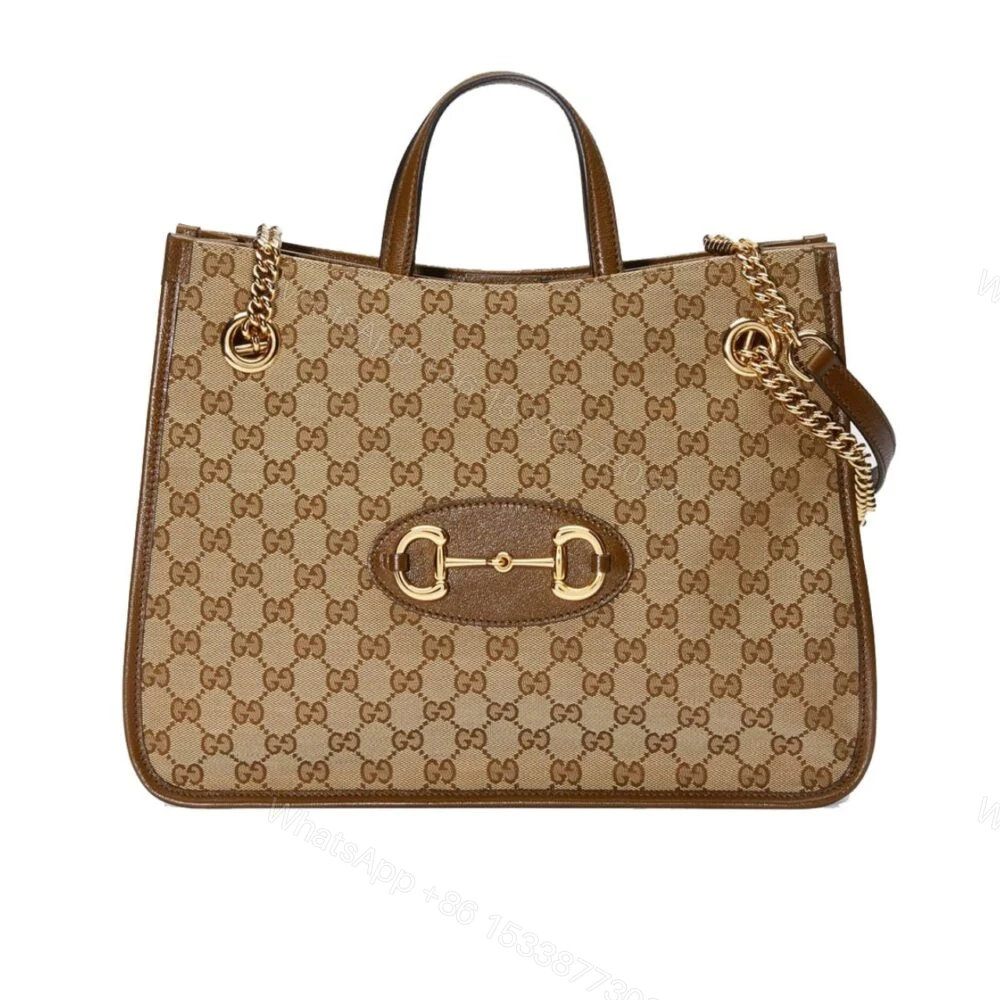 Gucci Horsebit 1955 Shoulder Medium Tote Bag Brown 36Cm 623694 — view 1
