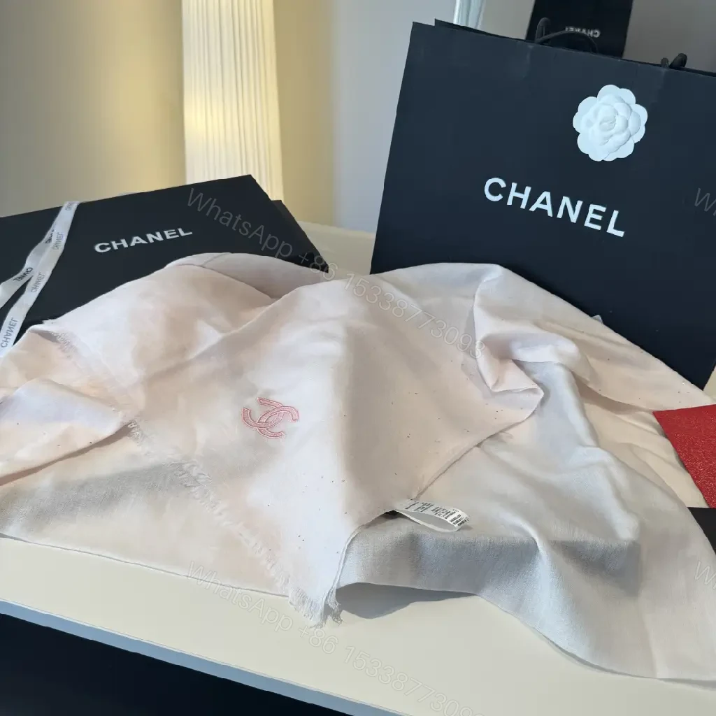 View 8 of Soft Pink Scarf – Premium Fringed Embroidered Accessory