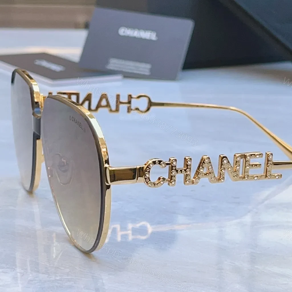 View 5 of Gem-Trimmed Aviators in Violet Luxe: Gold Frame, UV400
