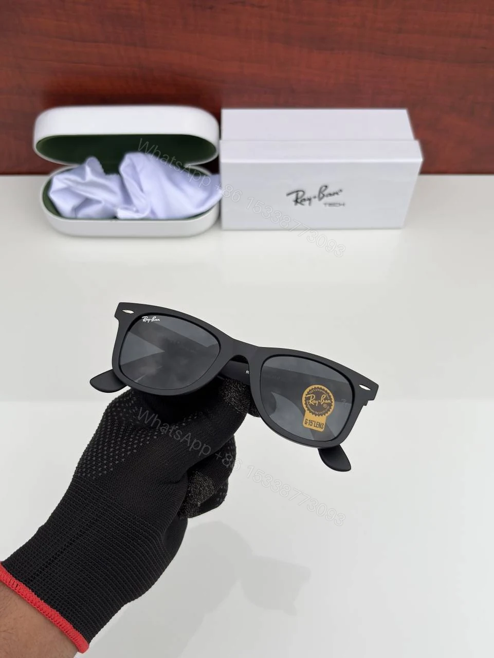 View 5 of First Copy Ray-Ban 2140 Matte Black Sunglasses Premium Glass Quality UV Protected