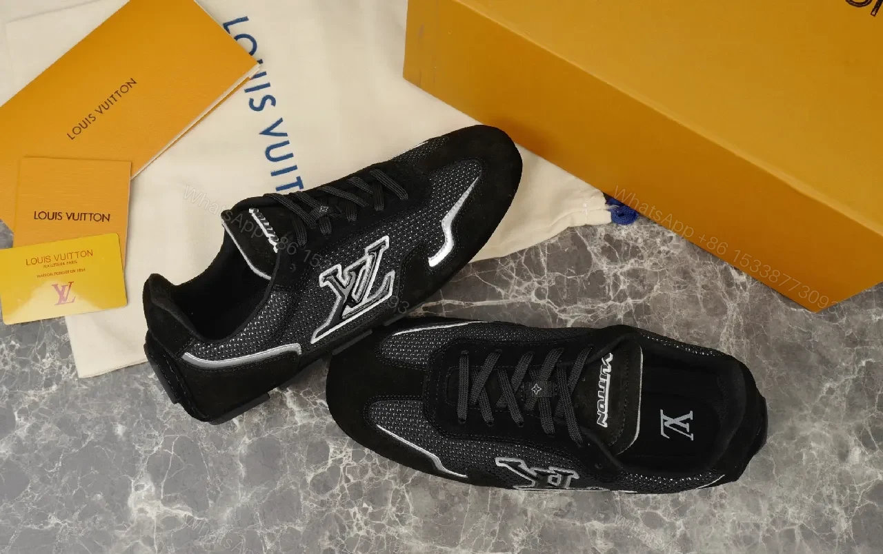 View 5 of Black Suede-Trim Graphic Sneakers: Modern Comfort, Edge