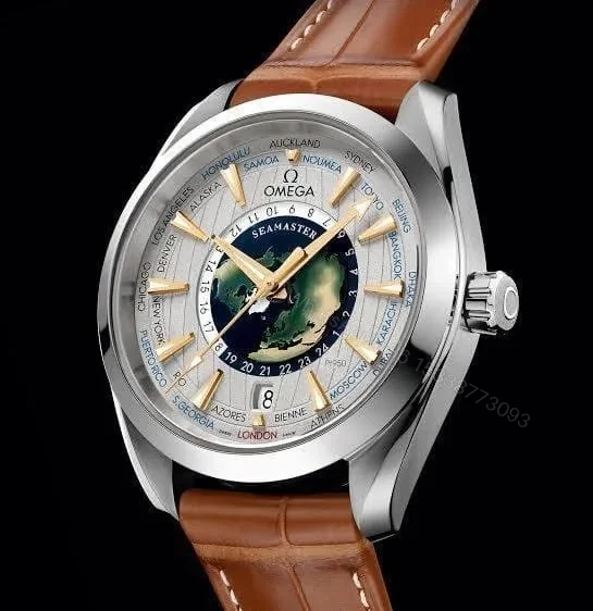 View 4 of Omega Seamaster Co-Axial Aquatera WorldMap