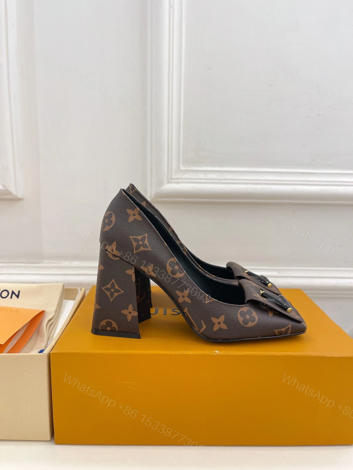 View 7 of Designer LV High Heel Shoes 011