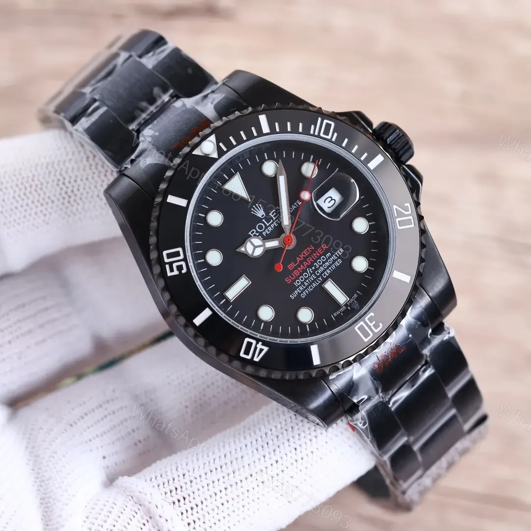 View 4 of Best Rolex Blaken Black Submariner replica 40MM Black Oyster Bracelet Edition RG-BLAKEN-BLACK-SUBMARINER-OYSTER-40
