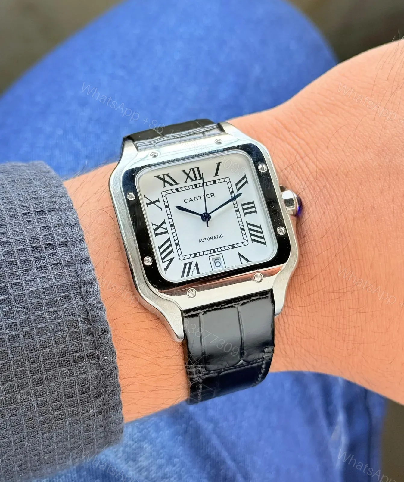 Cartier Santos white gradient Dial — view 1
