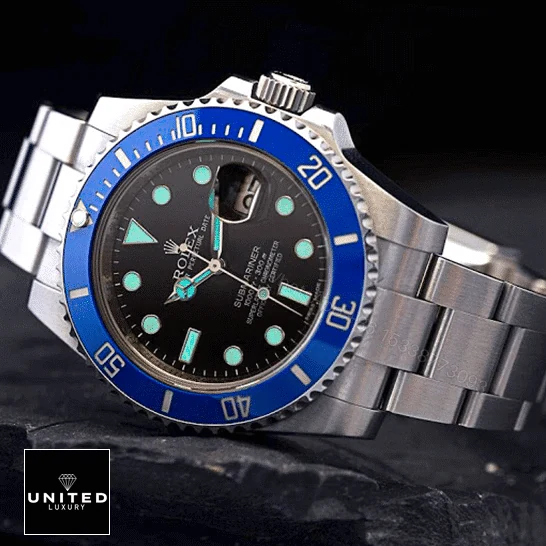 View 7 of Rolex Submariner Date 16610 Black Dial Oyster Replica