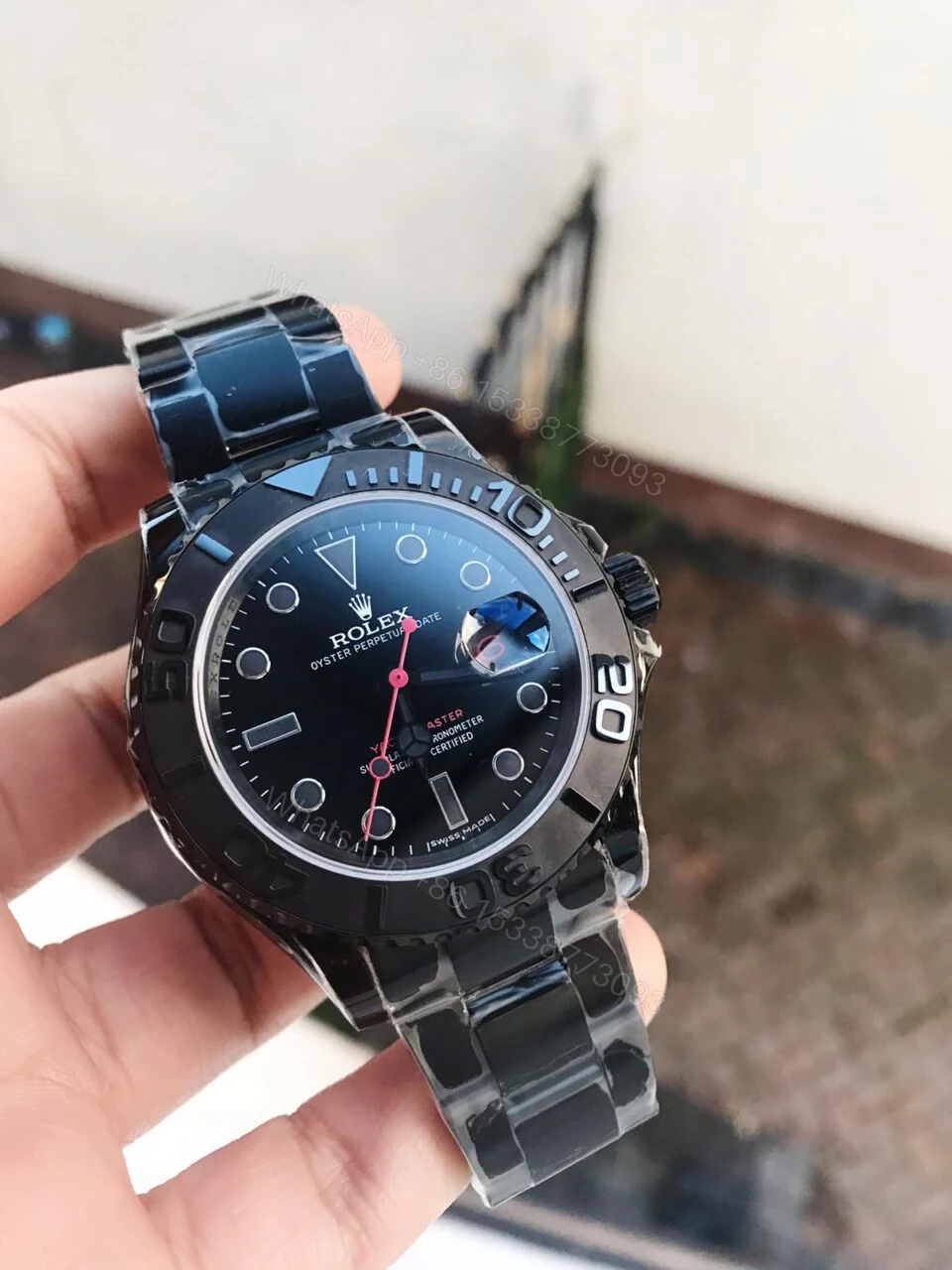 View 9 of VRF FACTORY 1:1 Rolex YachtMaster All Black PVD Best Edition Black Dial SA3135