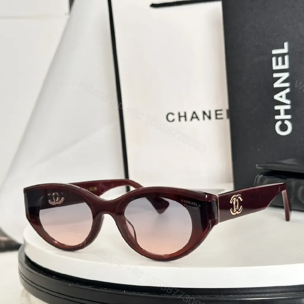 View 4 of Blue Acetate Round-Frame Sunglasses, Gold Accents, Polarized Lens
