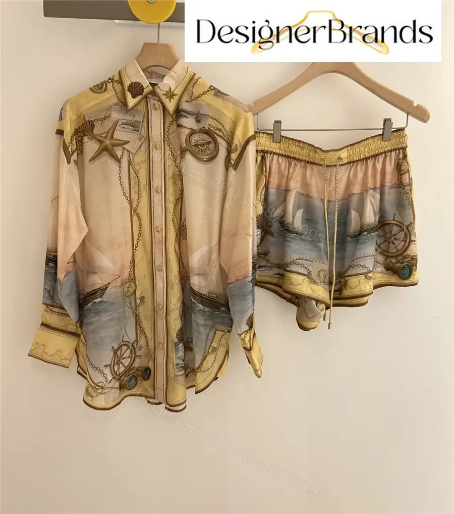 Zimmermann Scarborough Relaxed Silk Shirt Set — view 1
