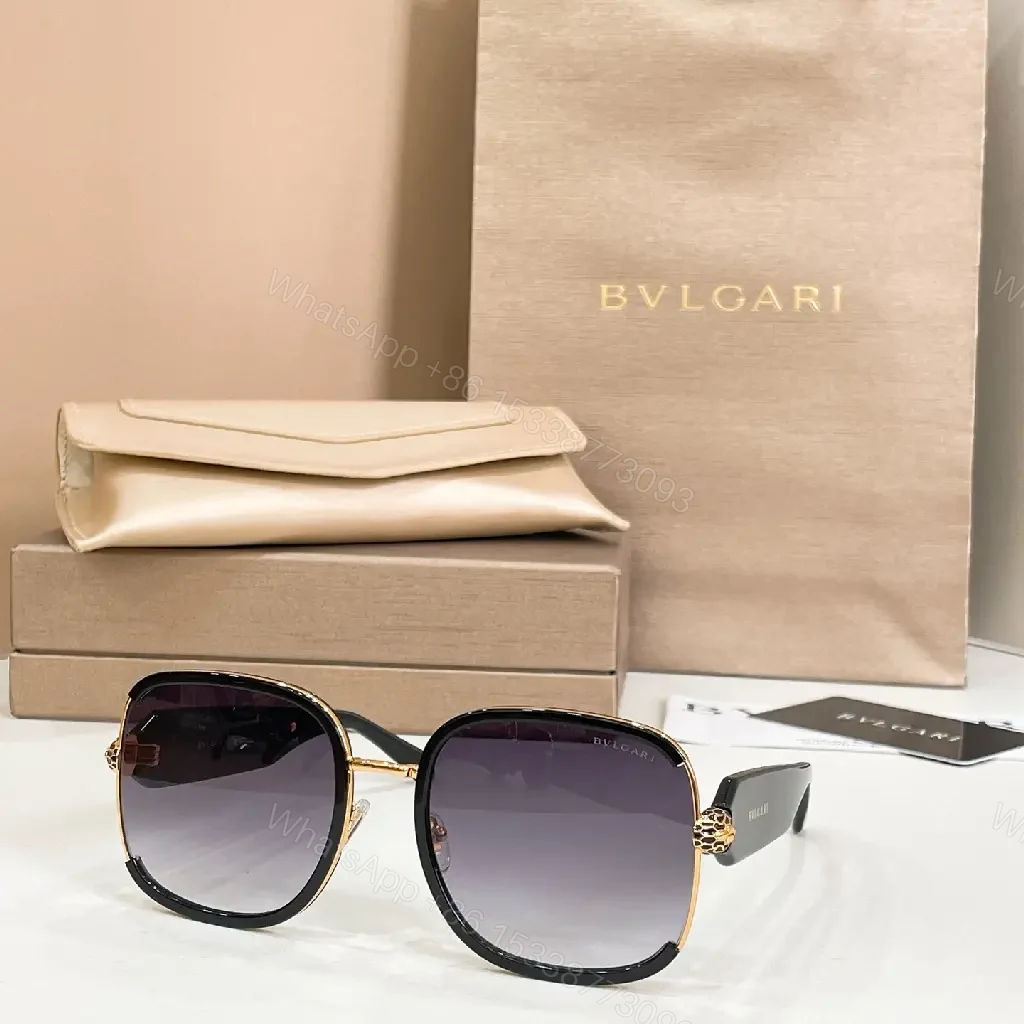 View 8 of Pink Oversized Sunglasses • Pale Pink Frame • Aviator-Style Square Lenses • Gradient Brown Lenses • BVLGARI Details