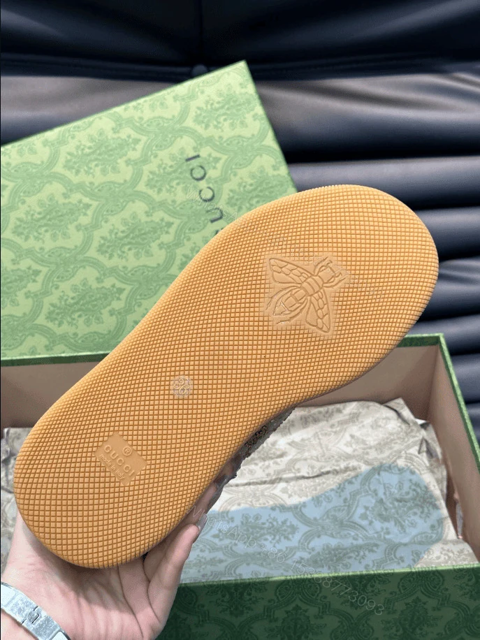 View 6 of GUCCI SCREENER TRAINER SNEAKERS CAMEL AND EBONY GG CANVAS – GC169