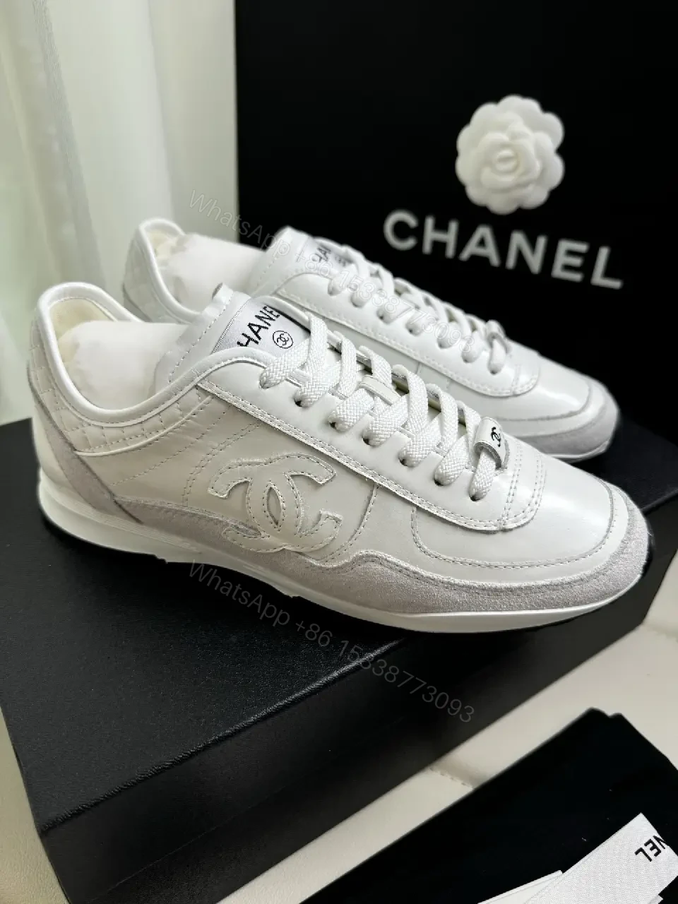 View 7 of Minimalist White Leather Sneakers: Couture-Inspired Luxury