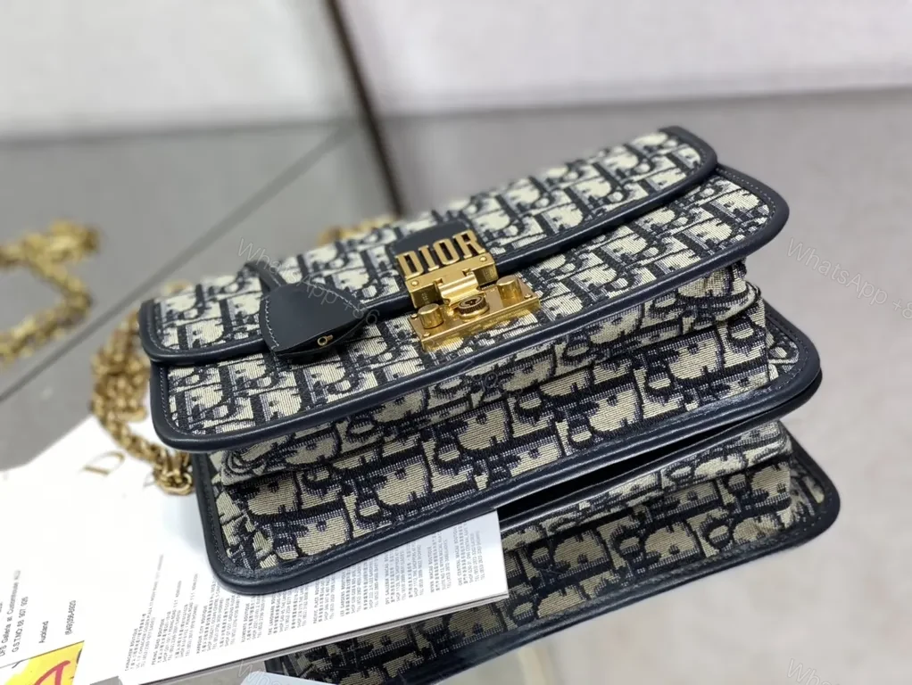 View 6 of Chic Monogram Mini Bag with Gold Hardware - Designer-Inspired