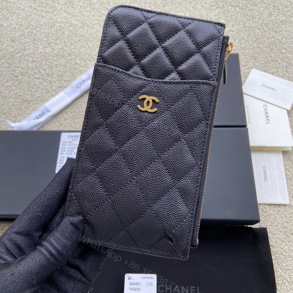 View 2 of Chanel CO-CO Mini Pouch Wallet Gold Hardware Black 20Cm