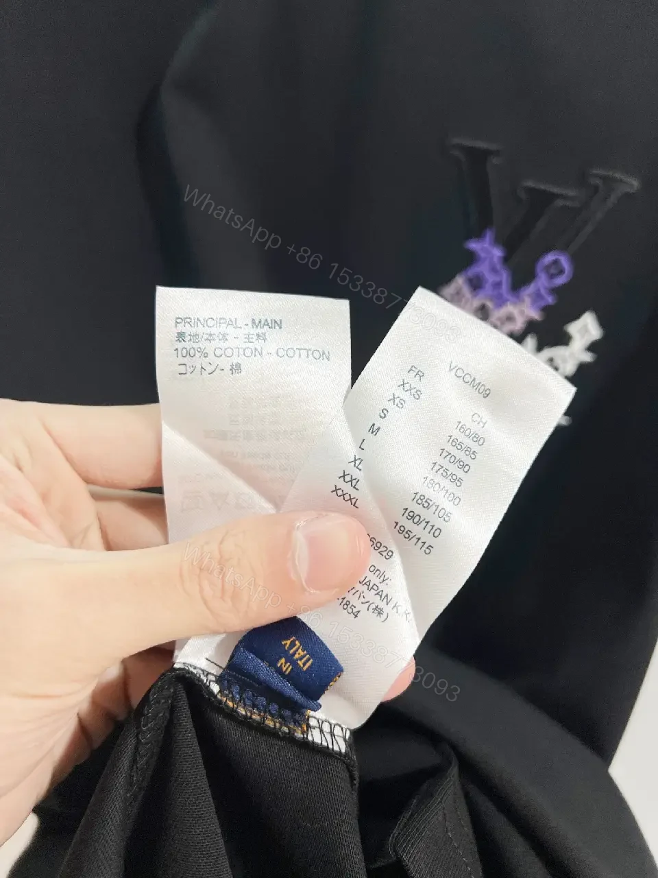 View 5 of Black Cotton Tee Classic – Subtle Emblem, Everyday Luxe
