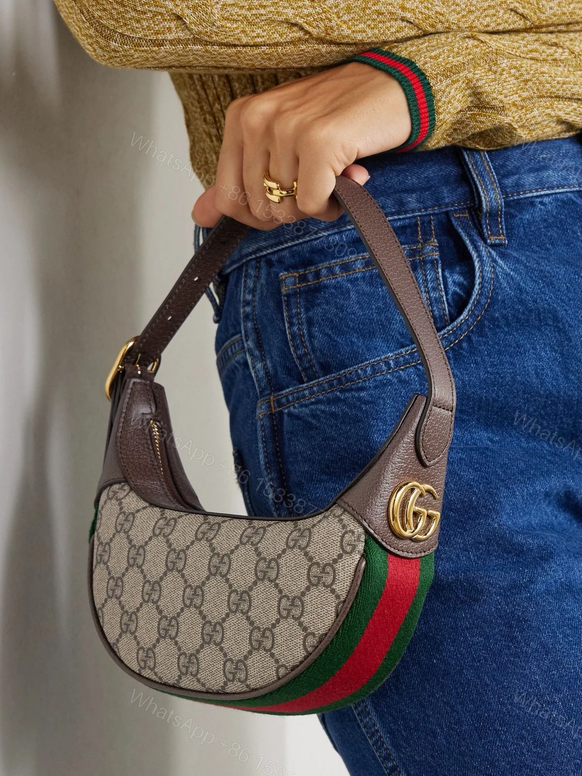 View 6 of Gucci Ophidia Mini Monogrammed Shoulder Bag First Copy | AAA+ Replica